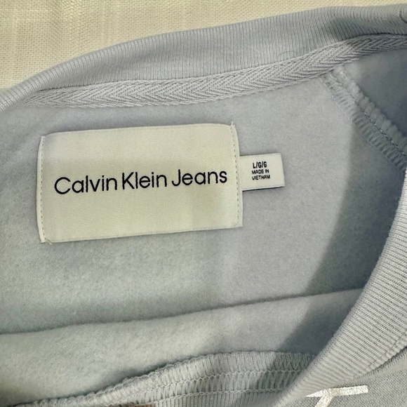 Calvin Klein Jeans Women’s Logo Sweatshirt – Light Blue – Size L – Crewneck – - Picture 5 of 7